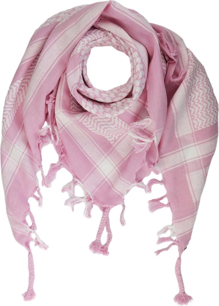 Palituch rosa weiß Kufiya PLO Tuch Produktbild 