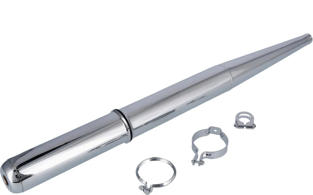 Échappement chromé Ø28 mm complet pour Simson KR51/2 Schwalbe