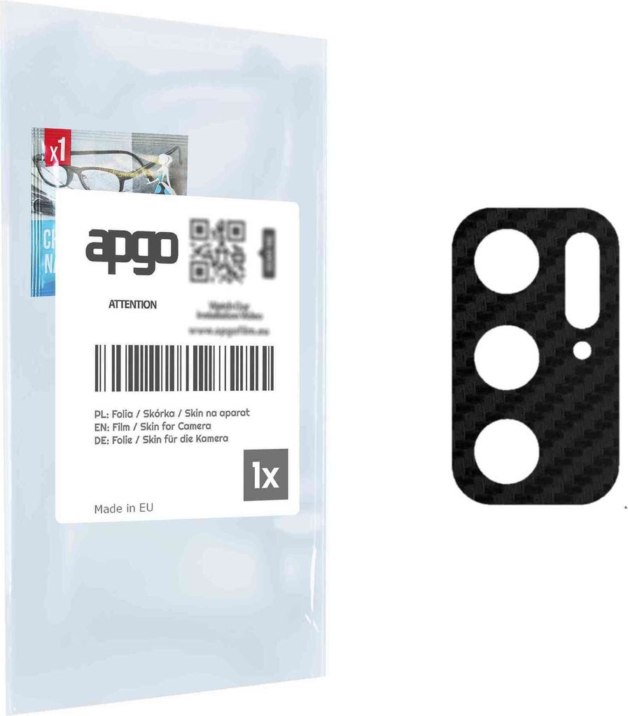 apgo Objektivschutz-Folie, Kameraschutz kompatibel mit Xiaomi Poco M3 Pro 5G, Carbon-Imitation, Rückseite Schutzfolie für Kamera-Insel, Hinten Fo...