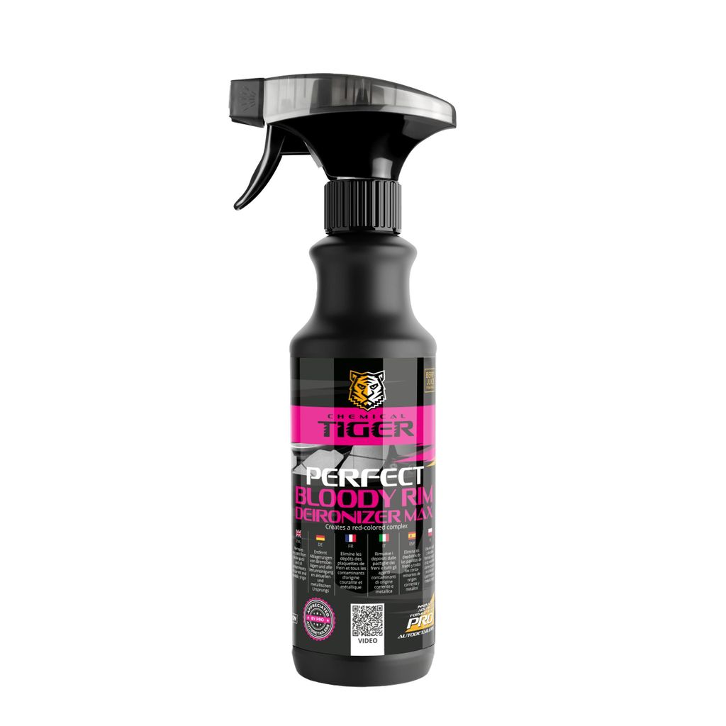 CHEMICAL TIGER - Felgenreiniger - Bloody Rim - zum Entfernen von Eisenpartikeln, mit Farbveränderungseffekt, für Felgen, Lack und Reifen 500 ml