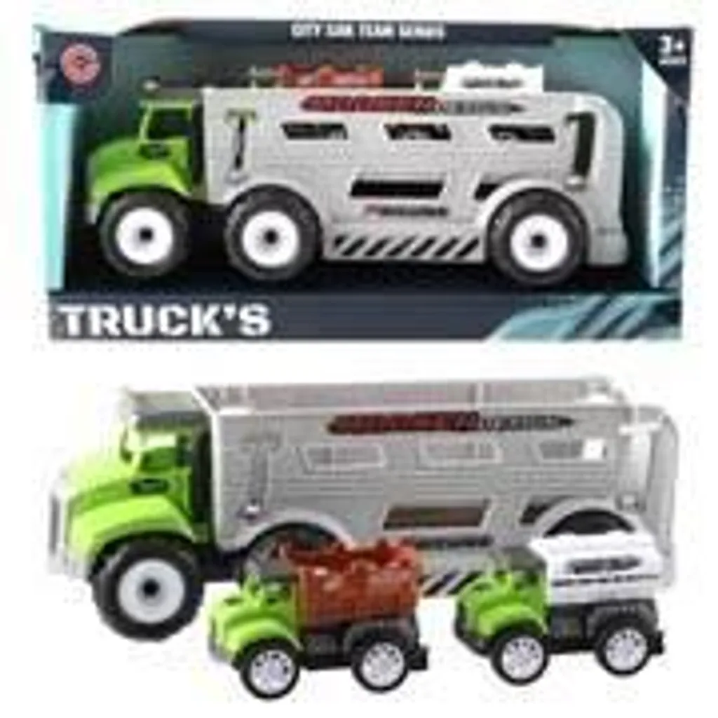 Camion jouet Jonotoys 3 pièces avec rampe de chargement fonctionnelle