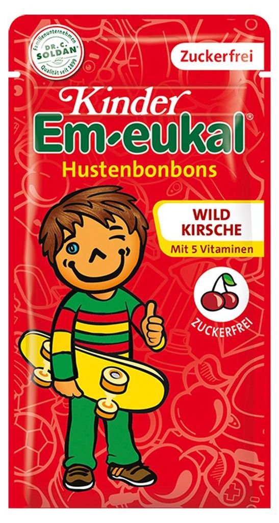 Em eukal pastilky proti kašli s divokou třešní s 5 vitamíny Obrázek produktu 