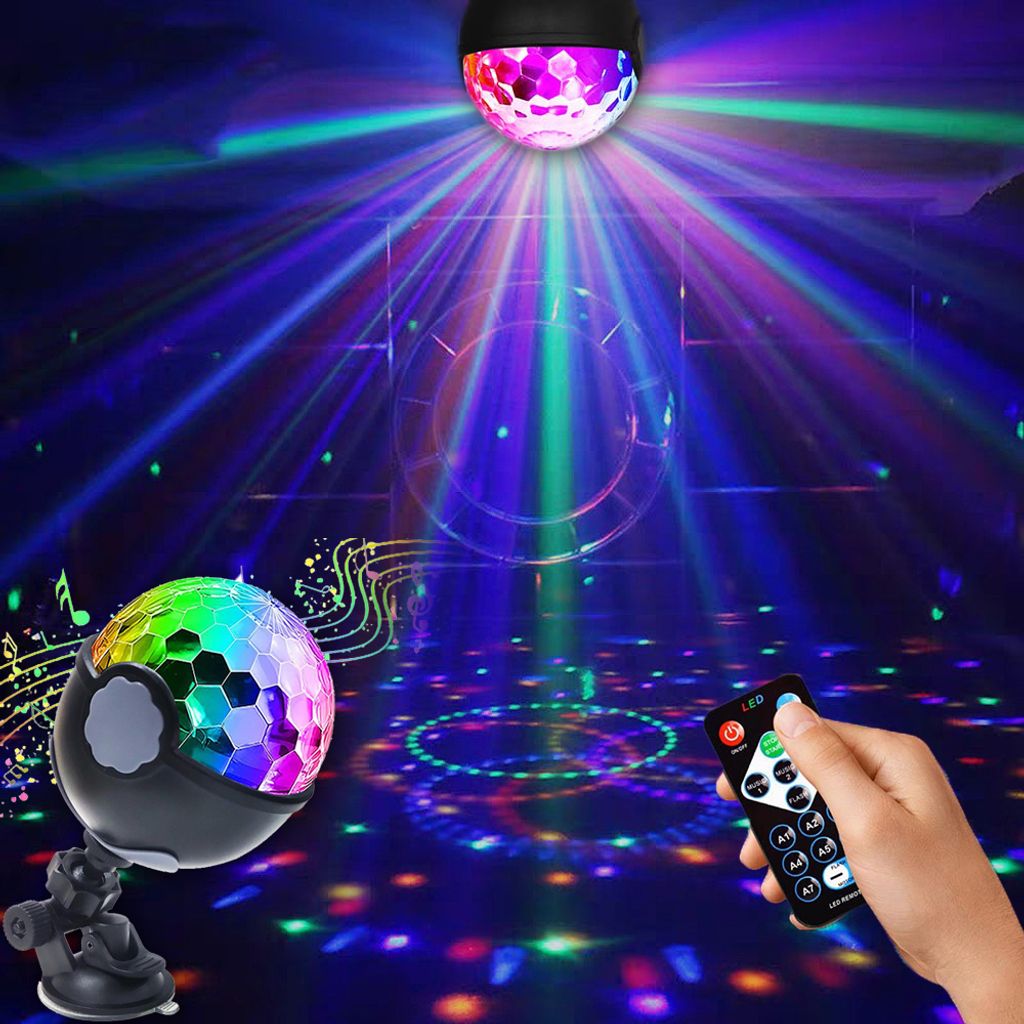 5 x LED USB Discokugel Lichteffekt DJ Party Bar Pubs RGB