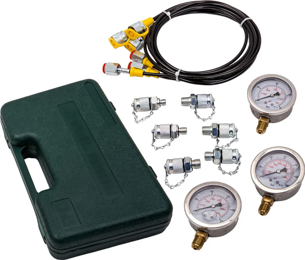 Testeur de pression hydraulique 600 bar avec flexibles et raccords pro - 2