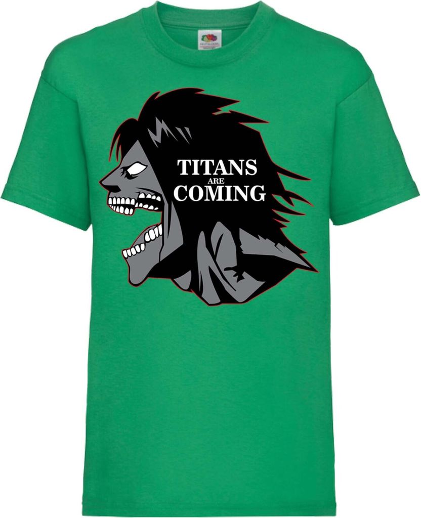 Kinder T-Shirt Attack Anime On Titan Titans Are Comings, 3-4 Jahr - 104 / Grün