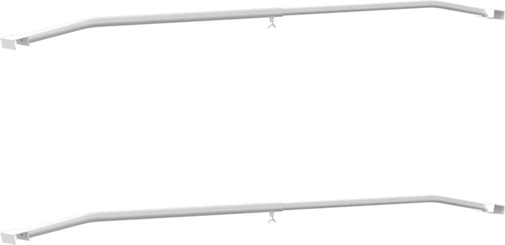 vidaXL Vliegtuigdrager voor aanhanger, 2 stuks, zilver, Productafbeelding 