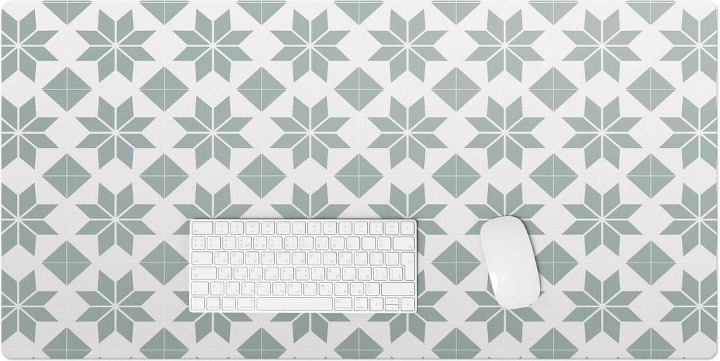 Geometrisches Blumenmuster – Schreibtischunterlage – Rutschfeste Tischunterlage – Schreibtischmatte für Büro & Zuhause – Schreibunterlage...
