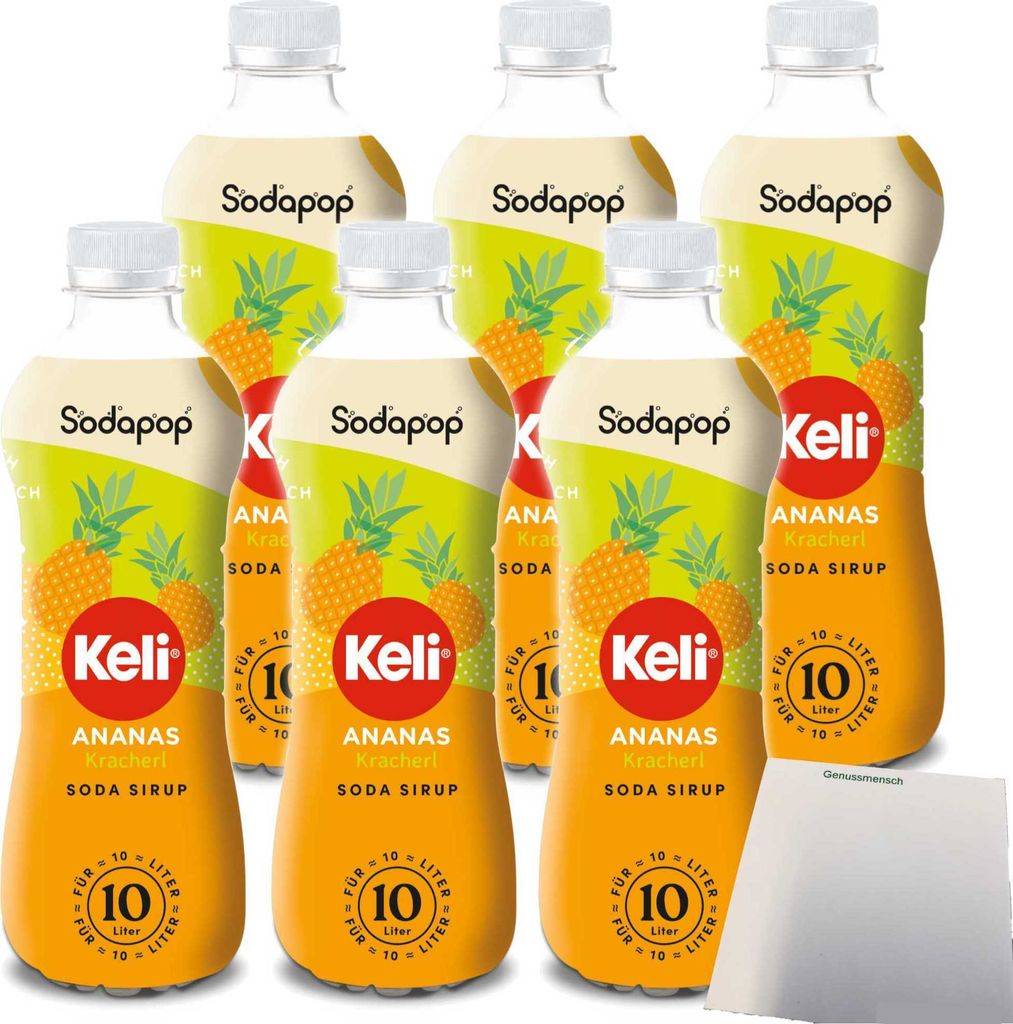 Sodapop Keli Sirup Ananas für Wassersprudler 6er Pack Produktbild 