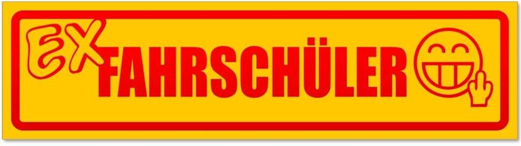 Kiwistar - Autoaufkleber - Rot - 20 x 5,3 cm - E x Fahrschüler invertiert - Hinweis Aufkleber Sticker für Auto, Kfz, Fahrrad, PKW, LKW