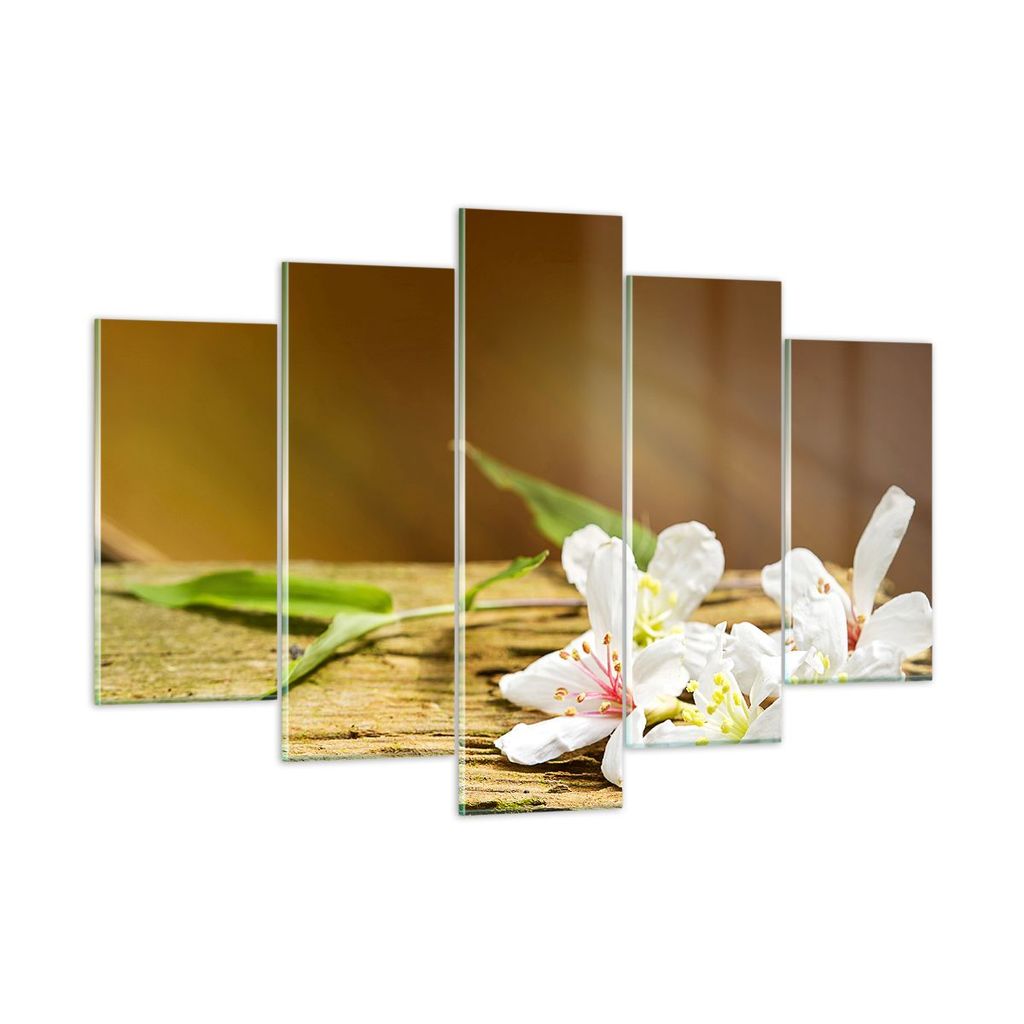 Bilder auf glas - Asien spa bambus blume - 150x100cm - Glasbilder - Wandbilder - Kunstdruck - zum Aufhängen bereit - Wanddekoration aus Glas - Gla...