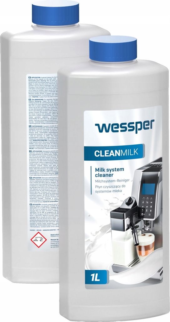 Wessper Milchsystemreiniger für Kaffeevollautomat Flüssig-Reiniger für Milchaufschäumer, Kompatibel mit Jura Melitta WMF Delonghi Nespresso Sea...