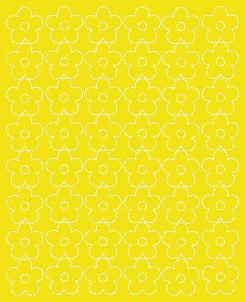 Adesivi per Cameretta Fiori Gialli 48pz | Sticker Murali Facili 3cm
