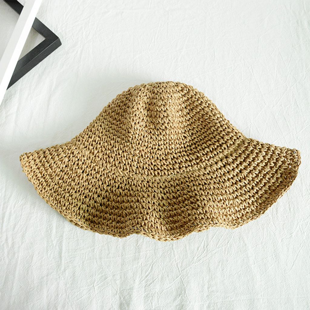 Stroh Sommerhut für Damen mit Groß Sonnen Shade schlaffer Produktbild 3