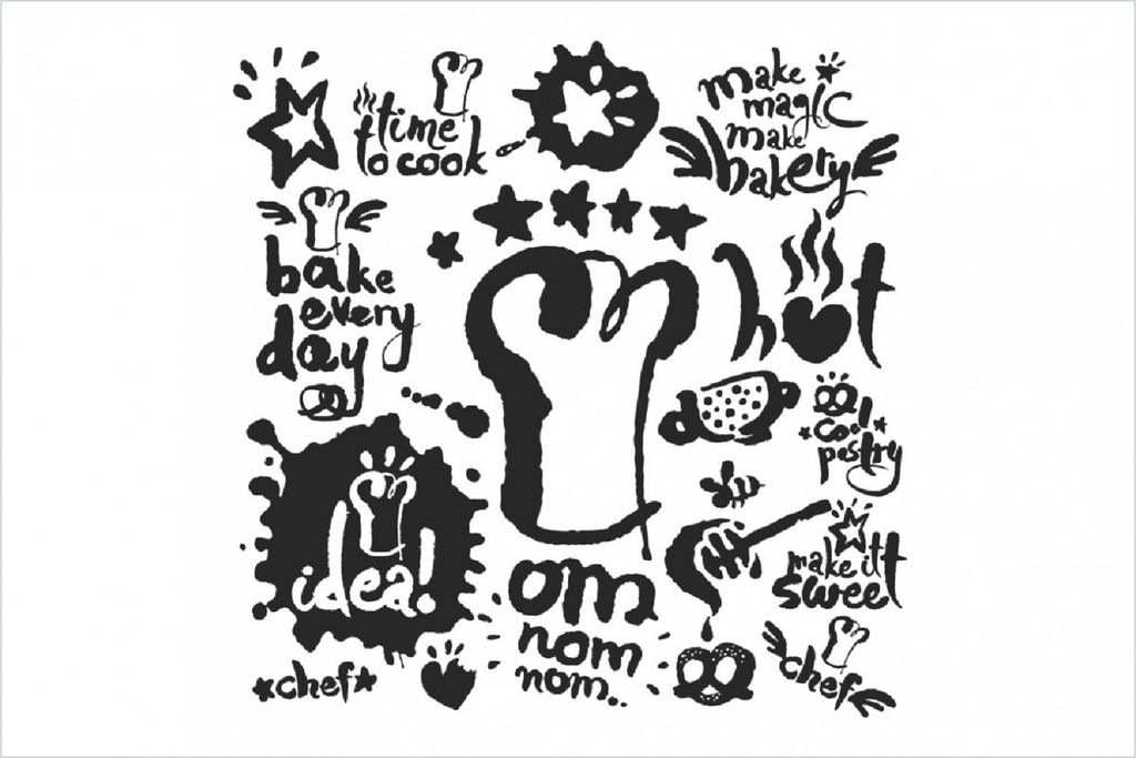 Wallario Poster - Fröhliche Küchenzeit, Kunstdruck Größe: 100 x 150 cm