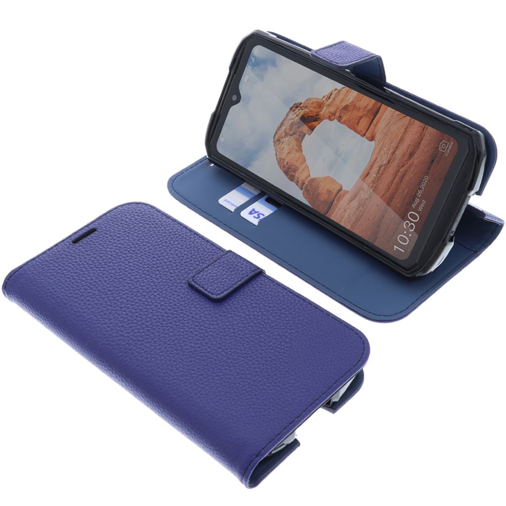 foto-kontor Tasche kompatibel mit Oukitel WP8 PRO Book Style blau Schutz Hülle Buch