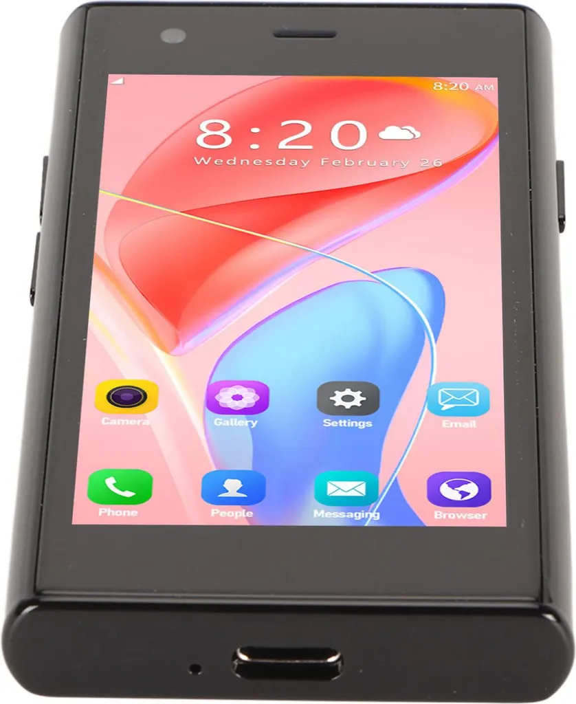 Mini Smartphone Quad Core 16Go Noir Android 8.1 avec Écran HD 3.0 Pouces