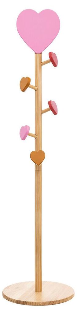 Stojaci vešiak pre deti LOVE, háčiky srdiečka, 135 cm Obrázok produktu 