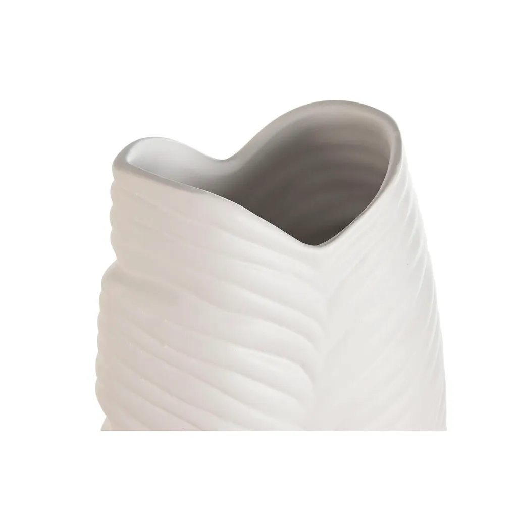 Grand Vase Décoratif Blanc en Faïence Tropicale Home ESPRIT 70cm