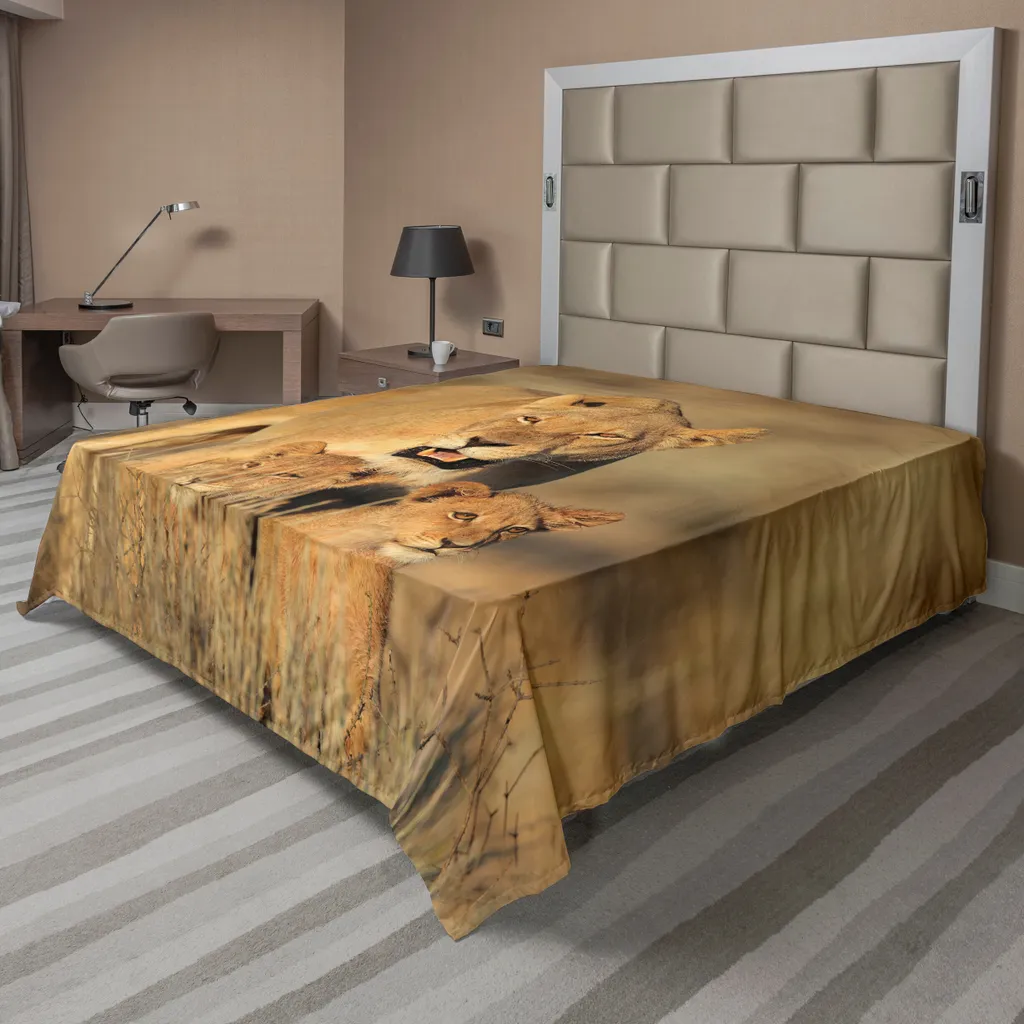 Drap de lit doux Safari 275x260 cm - Confort supérieur thème Lion
