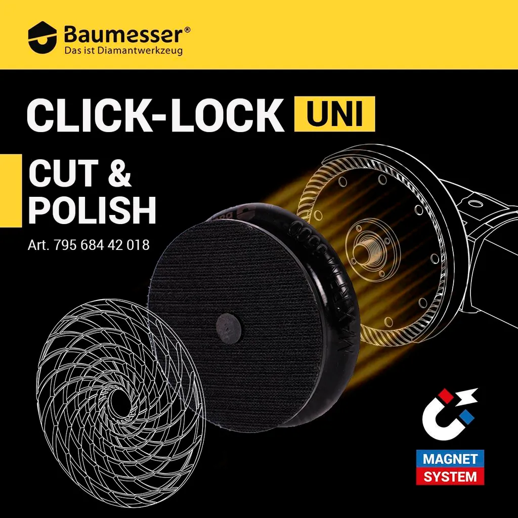 UNI Couteau de chantier Click-Lock Pad robuste pour découpe précise