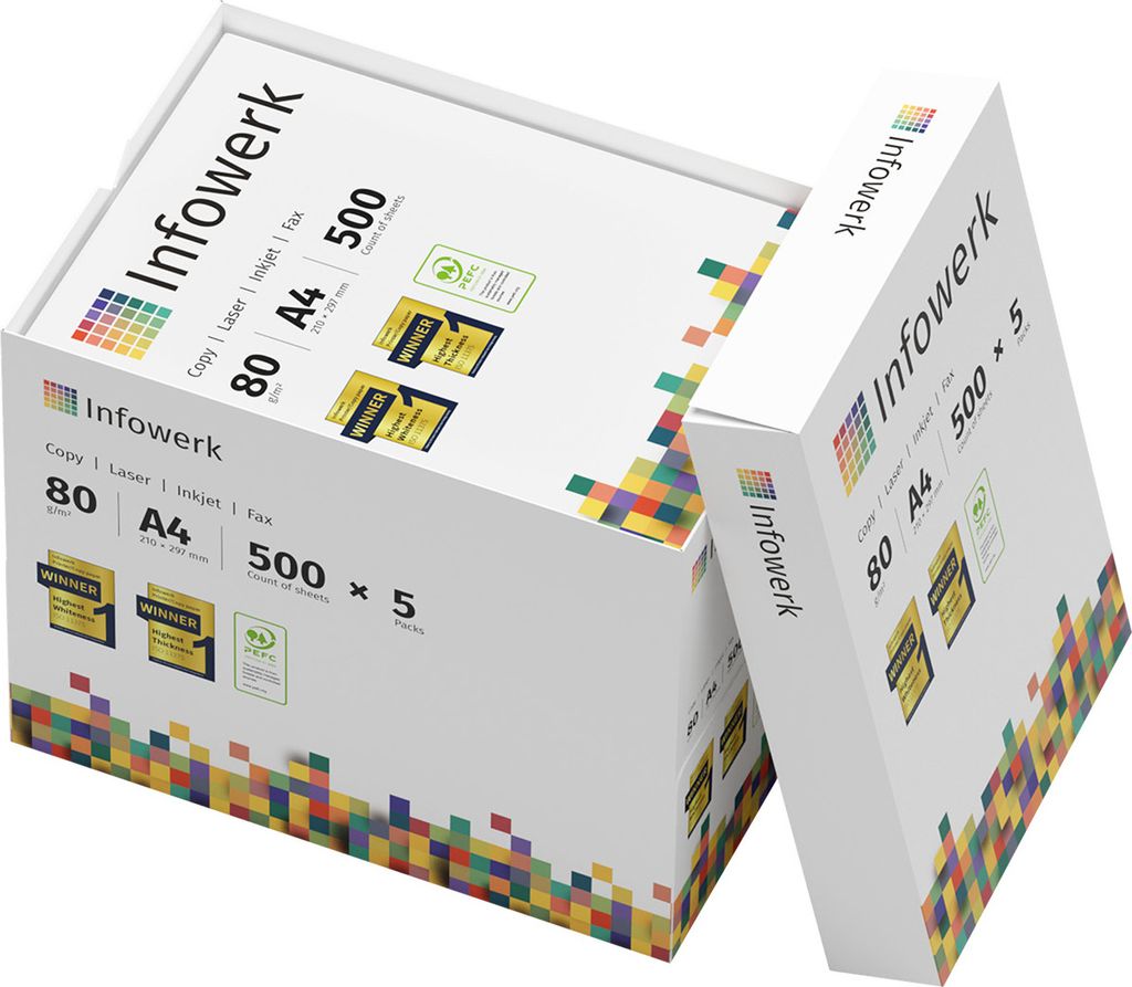 Papír do tiskárny Infowerk kopírovací papír 2500 listů 5 x Obrázek produktu 5
