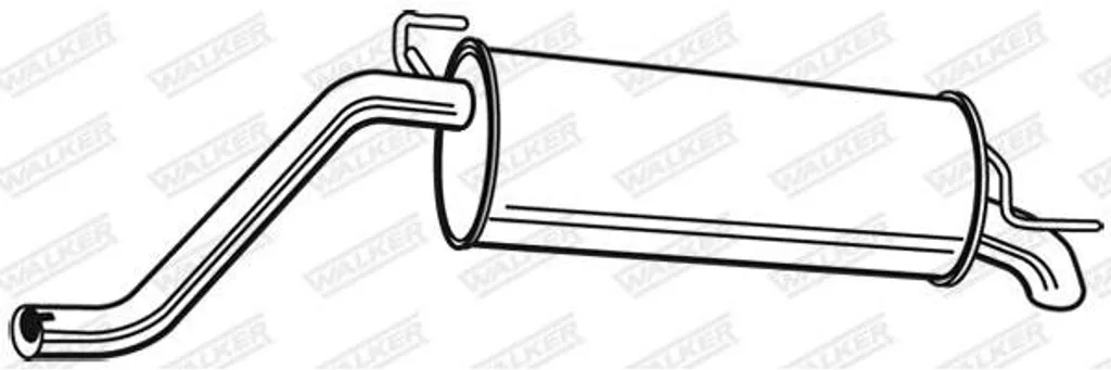 Silencieux arrière pour Fiat Grande Punto WALKER 23670 Pièce de Pose