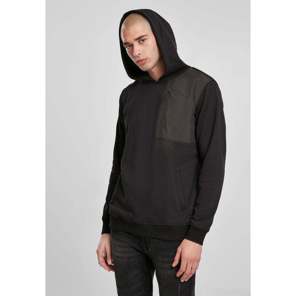 Urban Classics Hoodie Military Shoulder Pocket Hoodie Black-XXL