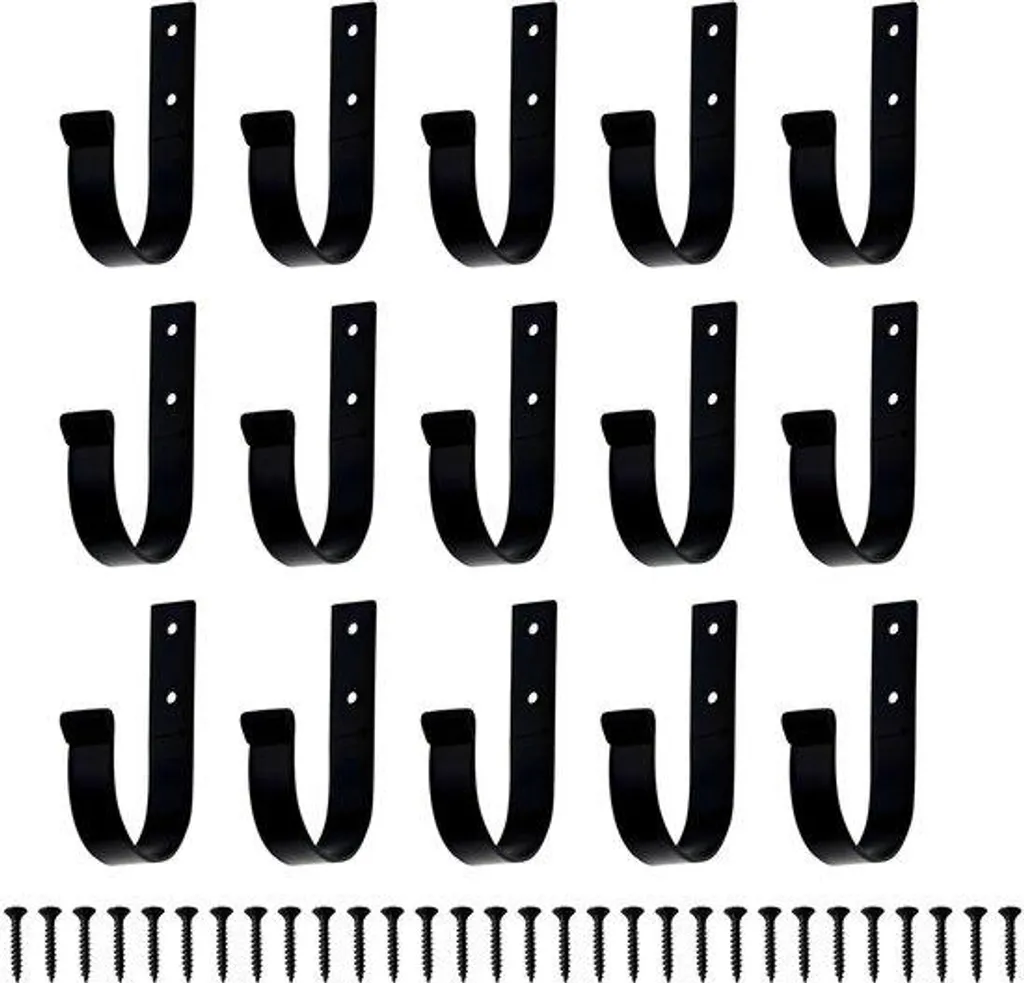 Crochets de suspension à visser en acier pour garage et atelier - 15p