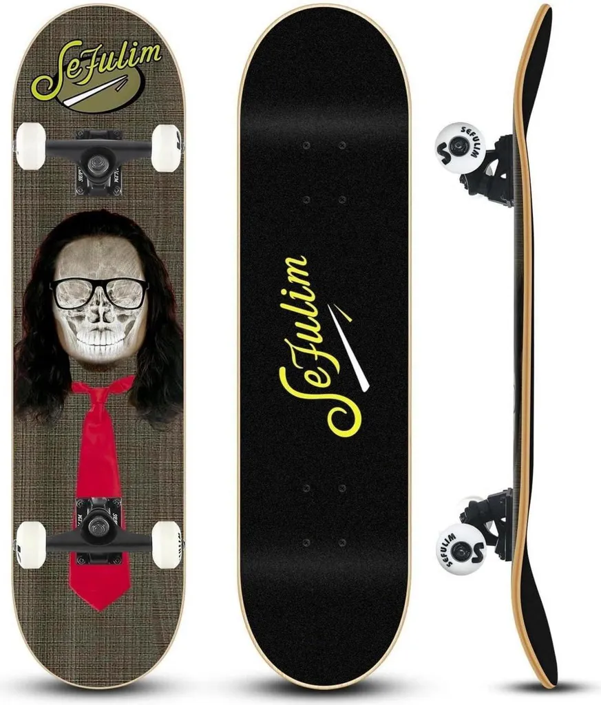 Skateboard stable et robuste Sefulim pour débuter sans risque de casse