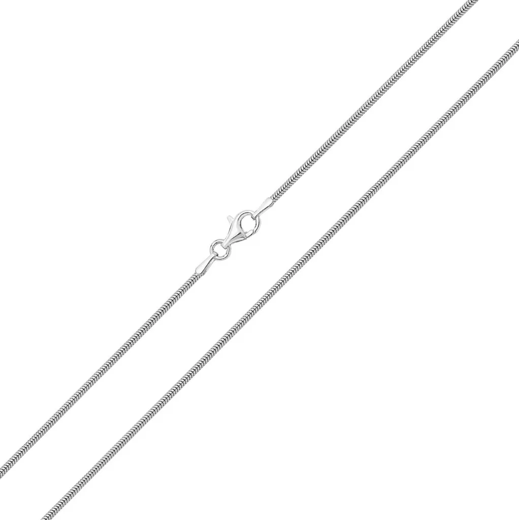 Chaine serpent femme argent pour pendentif, collier fin de 61 cm