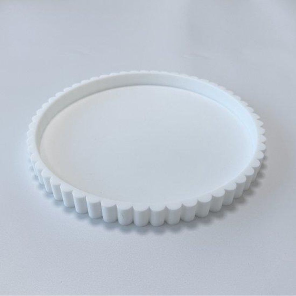 Silikonische Dekorationskugel - 30 cm, Badkamer-Accessoire, Salontafel-Ornament, für Parfum und Pflanzen - weiß