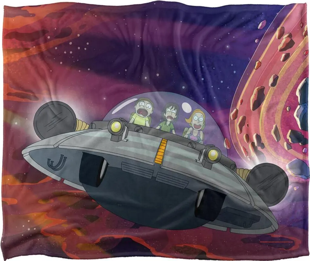 Couverture Rick and Morty plaid pour soirée streaming et canapé