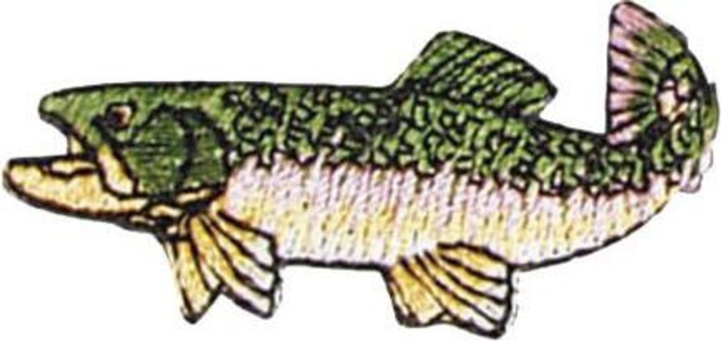 Aufnäher - Fisch - 02103 - Gr. ca. 2 x 5 cm Patches Stick Applikation