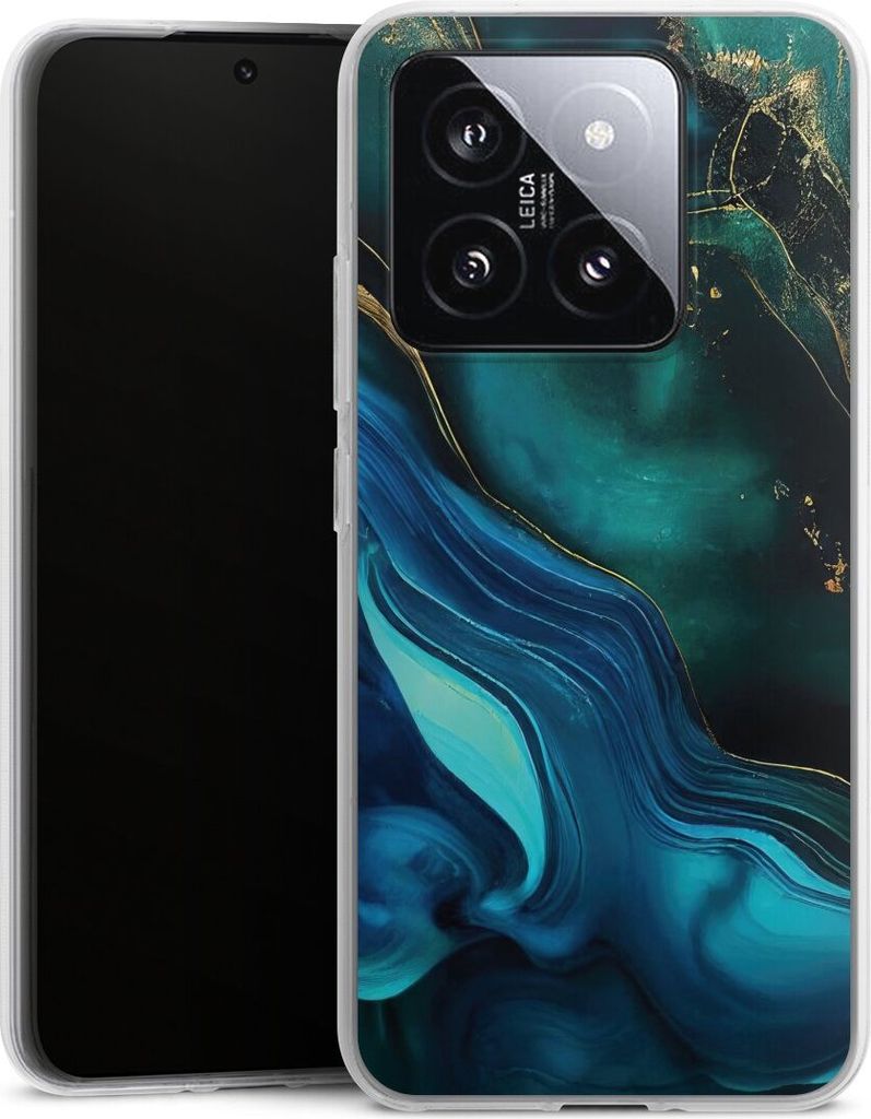 DeinDesign Handyhülle für Xiaomi 14 Silikon Hülle Case Smartphone Schutzhülle Art Farbverlauf Marmor
