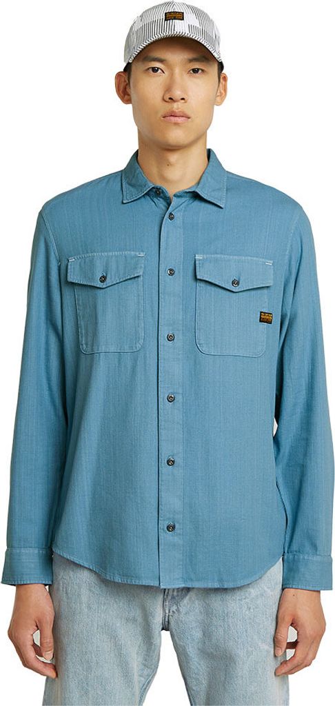 G-star Marine Slim Langarmhemd Blau L Mann Blau L