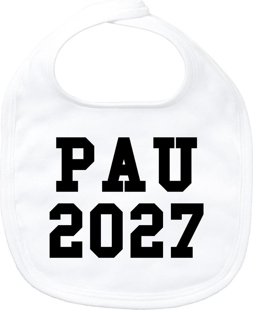 Huuraa Baby Lätzchen PAU 2027 Abschluss Spanien White Klettverschluss Baumwolle Latz Geschenkidee