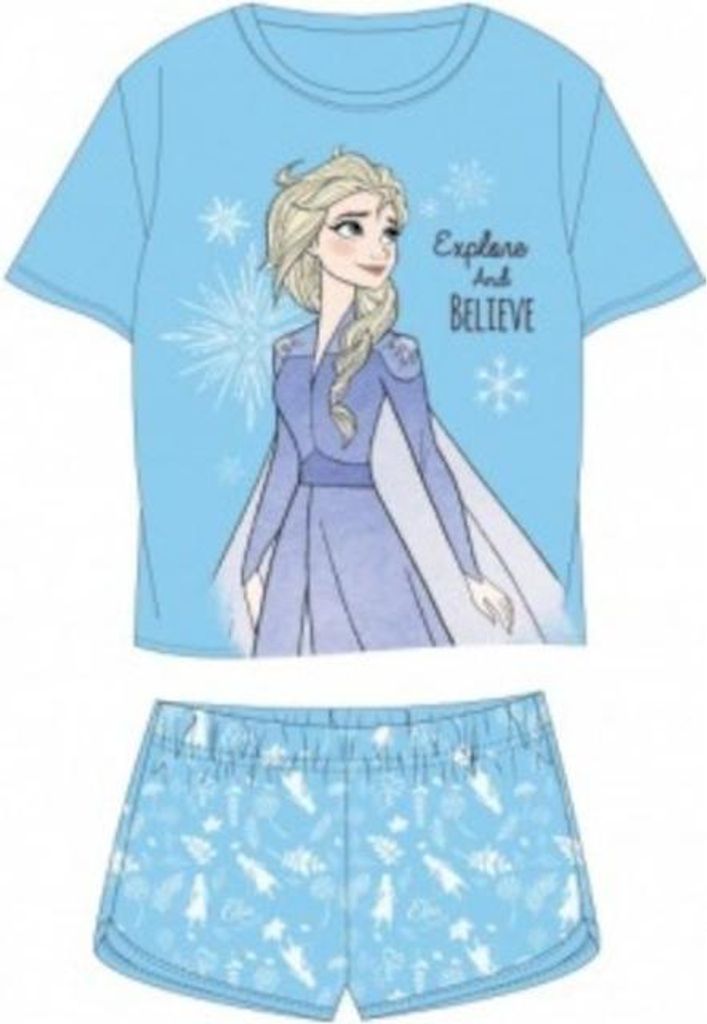 Kurzer Pyjama für Mädchen | Frozen, "Elsa" | Disney | Orange & Blau | blau,98