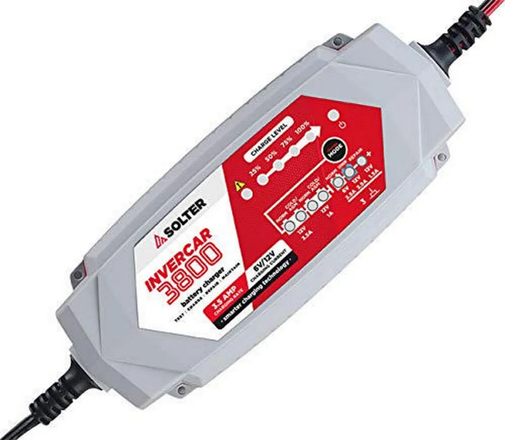 Chargeur de Batterie pour Hivernage Solter Invercar 3800 Auto et Moto 12V