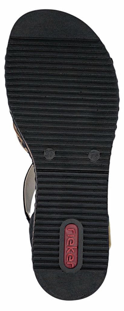 Rieker Schuhe Damen Keil Sandaletten Sandalen V3663, Produktbild 