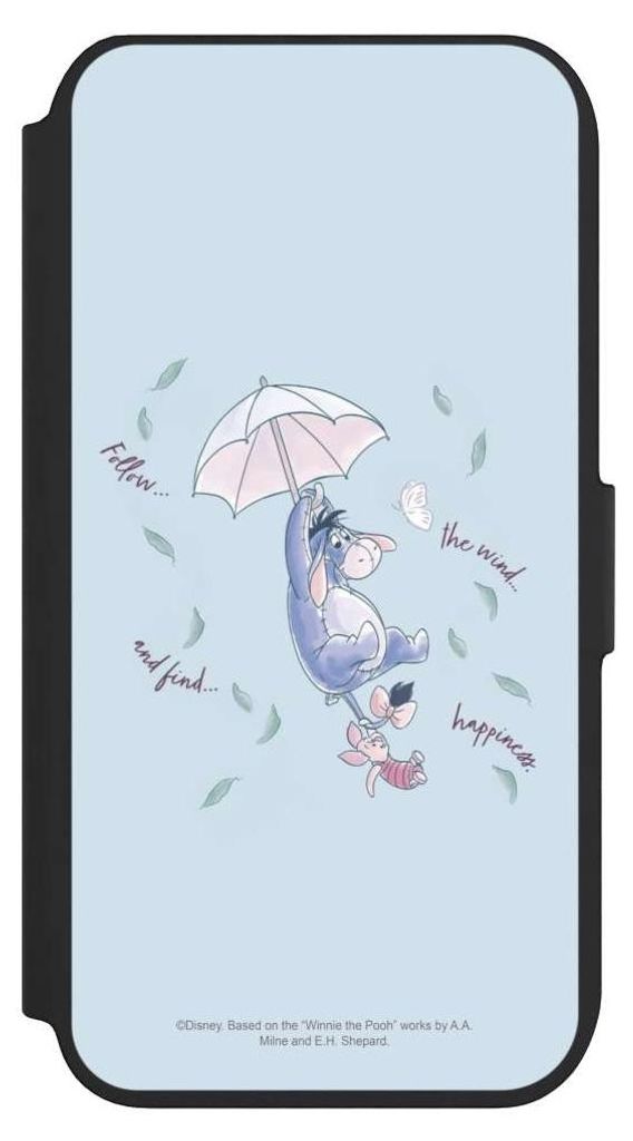 NIVOCASE Klapphülle für Apple iPhone 7 Handyhülle aus Kunst Leder NIVOflip schwarz Disney Offizielles Lizenzprodukt Winnie Puuh I-Aah