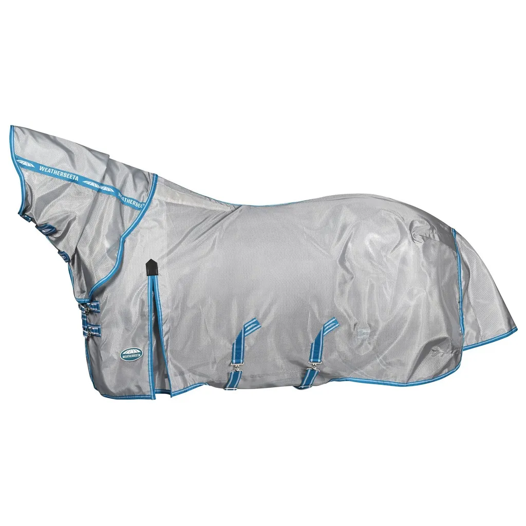 Chemise anti-mouches cheval Weatherbeeta Comfitec Argent/Bleu 152 cm