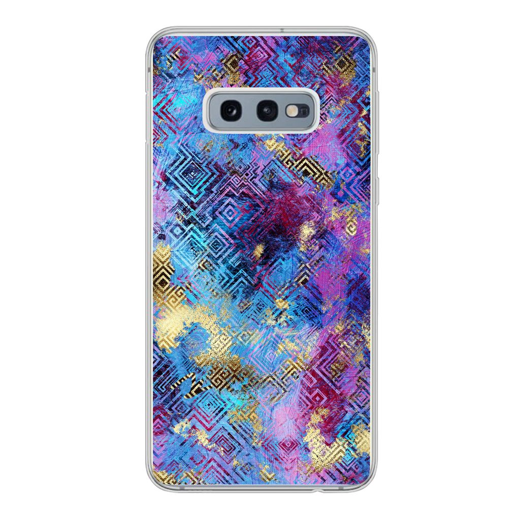 MuchoWow Handyhülle Schutzhülle Hülle für Samsung Galaxy S10e Marmor - Farbe - Geometrische Formen Silikon Softcase Handy Hülle - Handy