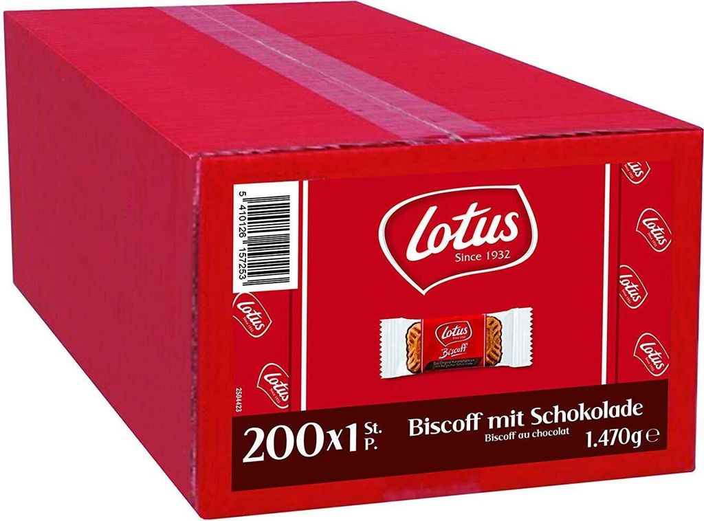 Biscuits au caramel Lotus Original 200 biscuits emballés Image du produit 