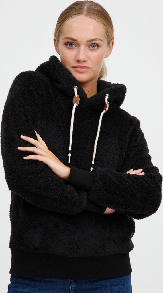 OXMO OXAnniken Fleecepullover Damen Kapuzenpullover Pullover mit Kapuze & Teddyfutter