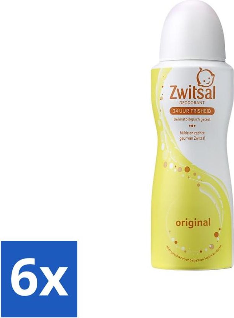 Zwitsal Deodorant Original 100 ml - Vorteilspack - 6 Stücke