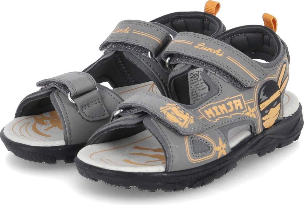 Lurchi Jungen Sandalen KINJA Grau Synthetik Textil Größe: 27