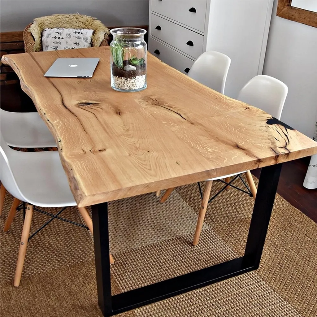 Base Tavolo DIY Mucola Pattini in Acciaio 90x72 cm Nero Loft
