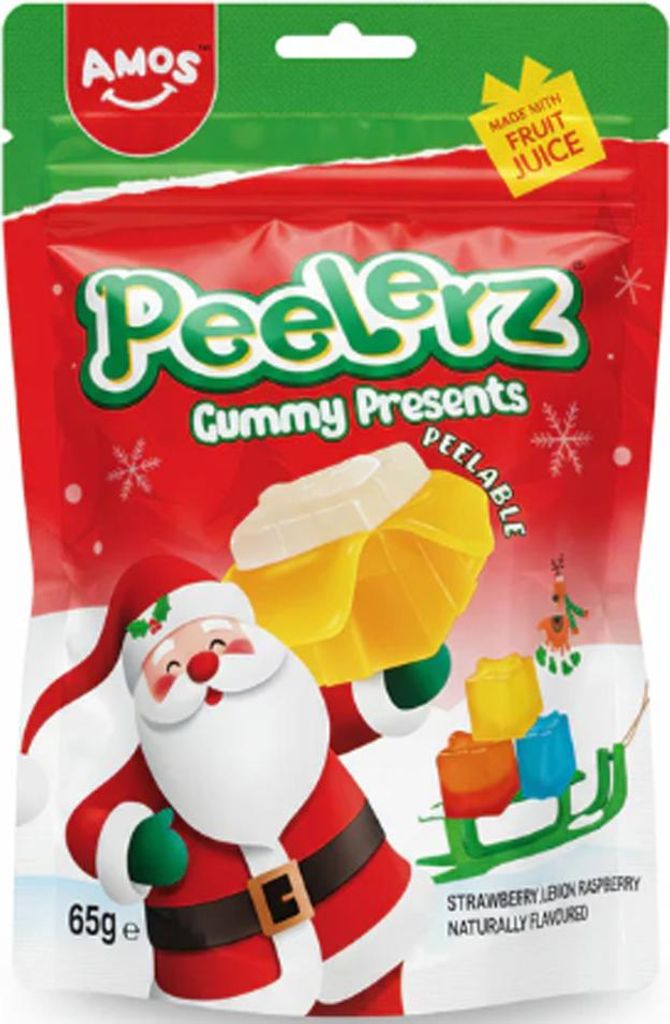 Amos Peelerz Gummy Present Christmas Edition 65g