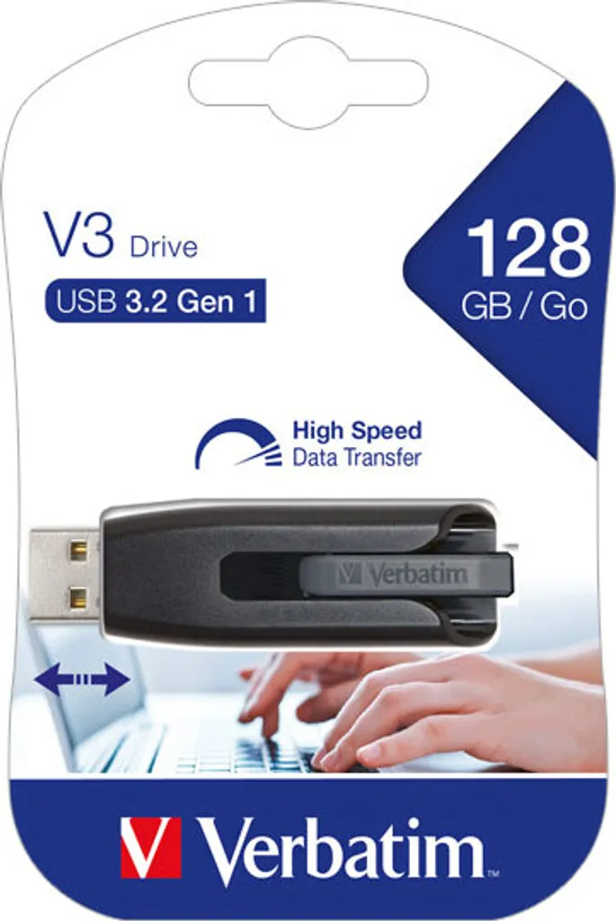 Verbatim Store 'n' Go V3 128GB USB 3.2 Grigia - Chiavetta USB Veloce