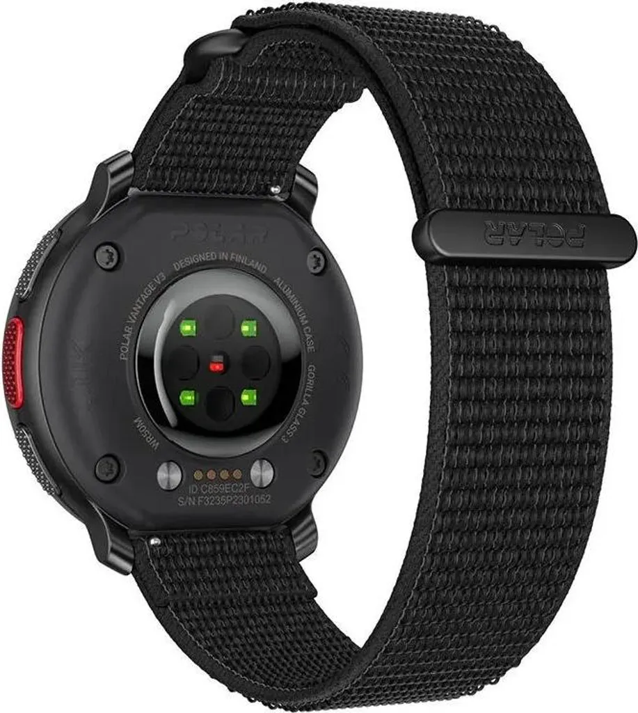 Bracelet Polar 910113030 en nylon noir pour montre sport taille S/M